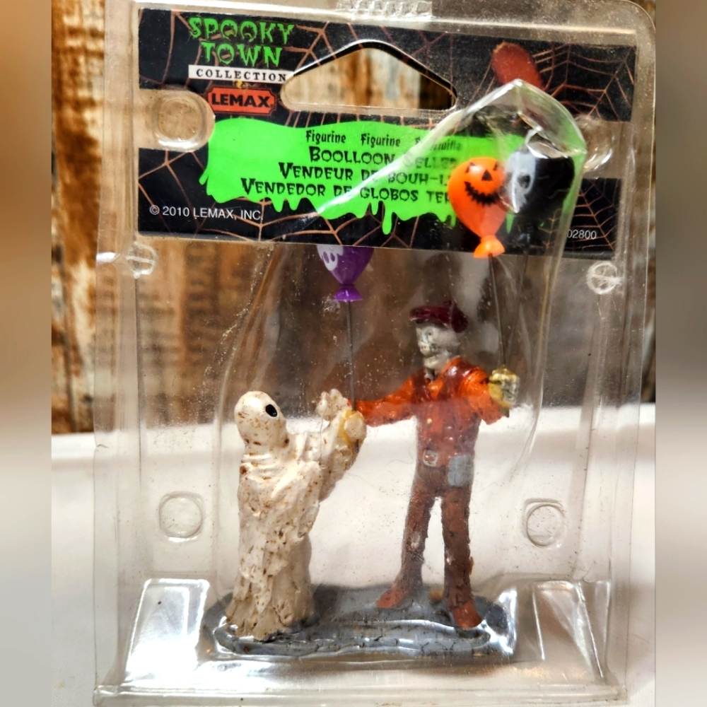 BOOLLOON Balloon SELLER Zombie LEMAX SPOOKY TOWN Halloween Retired RARE 02800